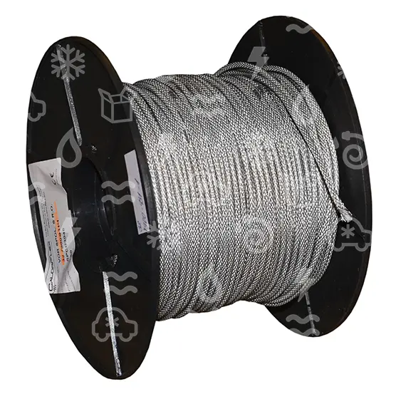 kabel topný metráž, 30 W/m, 230 V, 50 Hz, d = 4,2 mm silikonový, ocelový oplet